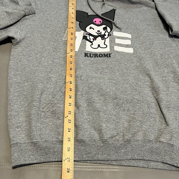 Kuromi by Sanrio Hoodie Hello Kitty "Middle Finger" Sweatshirt Men Anime Japan-L - Picture 4 of 7
